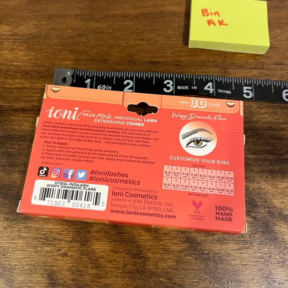 5/$20 IONI 3D Curl Faux Mink Eyelash Extensions Wispy dramatic flare ak - Picture 2 of 2